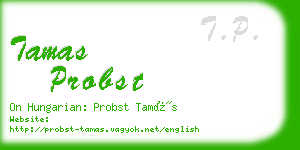 tamas probst business card